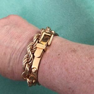 Michael Korda rose gold tone bangle
